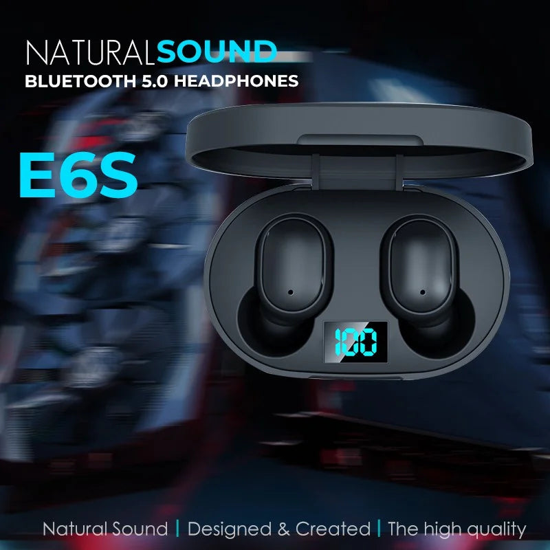 Fone De Ouvido Sem Fio E6s e A6s Bluetooth 5.0 Tws